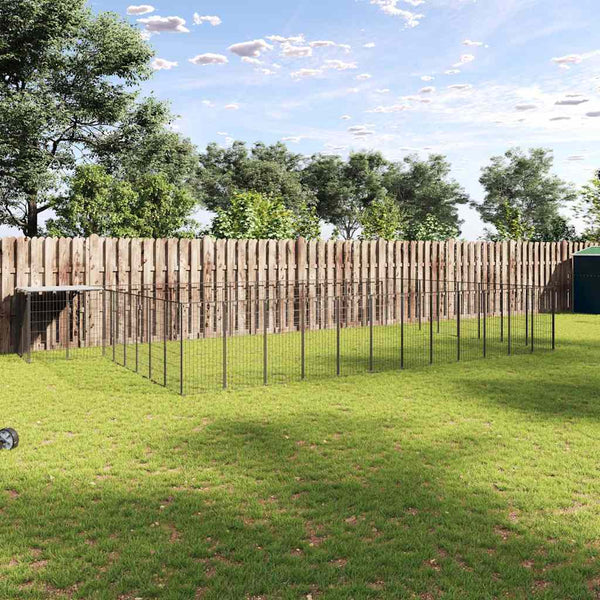 Koiranhäkki musta 30,25 m² teräs