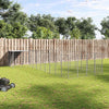 Koiranhäkki hopea 13,31 m² teräs