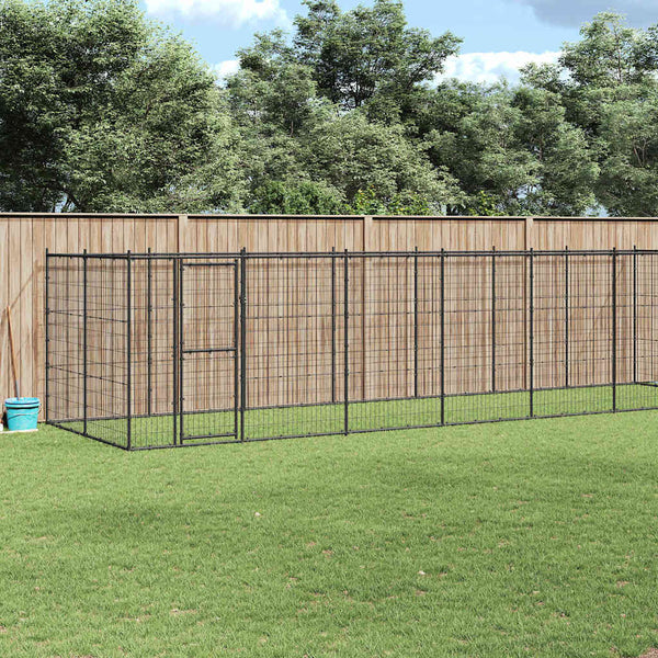 Koiran ulkohäkki teräs 21,78 m²