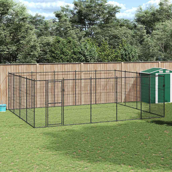 Koiran ulkohäkki teräs 24,2 m²