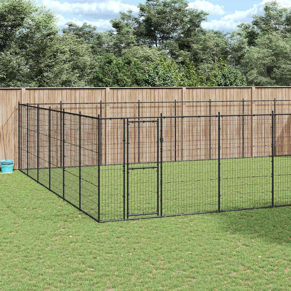 Koiran ulkohäkki teräs 65,34 m²
