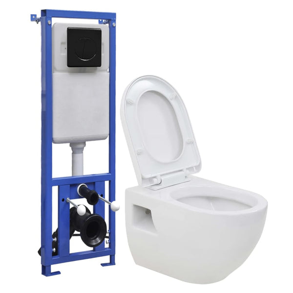 Seinään kiinnitettävä wc piilotettu korkea säiliö keraaminen Sefchi