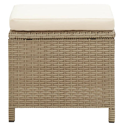 Puutarhatuolit ja jakkarat 2 kpl polyrottinki beige