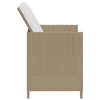 Ulkoruokatuolit tyynyillä 4 kpl beige polyrottinki