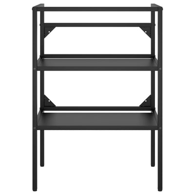 Musta kylpyhuoneen pesualtaan kehys Costilan 59x38x83cm (rauta)