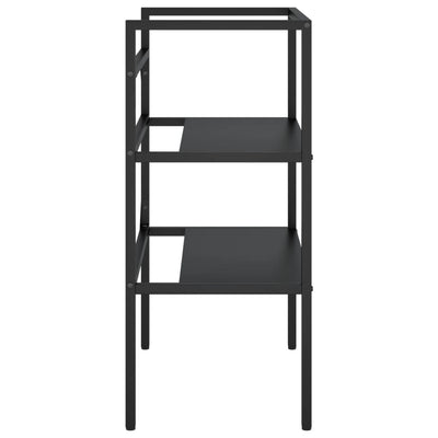 Musta kylpyhuoneen pesualtaan kehys Costilan 59x38x83cm (rauta)