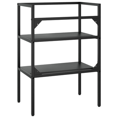 Musta kylpyhuoneen pesualtaan kehys Costilan 59x38x83cm (rauta)