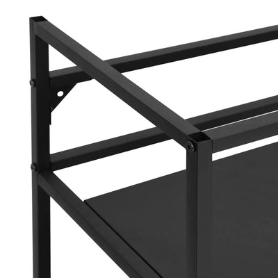 Kylpyhuoneen pesualtaan kehys musta 59x38x83 cm rauta