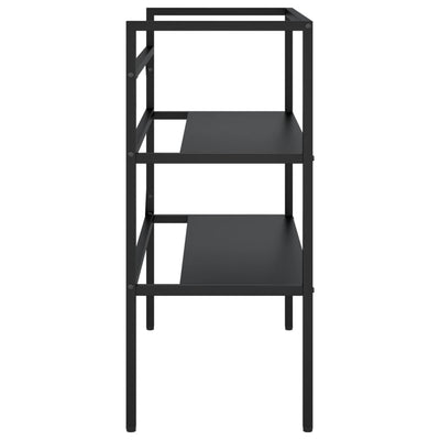 Kylpyhuoneen pesualtaan kehys musta 79x38x83 cm rauta