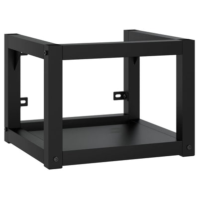 Seinäkiinnitettävä pesualtaan kehys musta 40x38x31 cm rauta