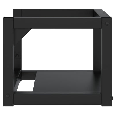 Seinäkiinnitettävä pesualtaan kehys musta 40x38x31 cm rauta
