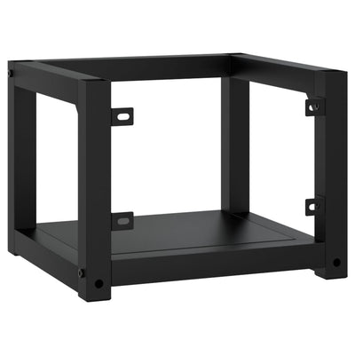 Seinäkiinnitettävä pesualtaan kehys musta 40x38x31 cm rauta
