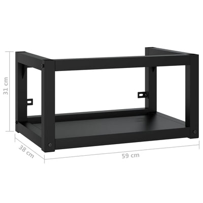 Seinäkiinnitettävä pesualtaan kehys 59x38x31 cm rauta