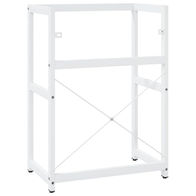 Kylpyhuoneen pesualtaan kehys valkoinen 59x38x83 cm rauta