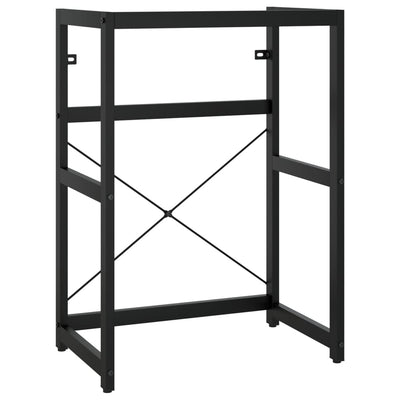 Kylpyhuoneen pesualtaan kehys musta 59x38x83 cm rauta