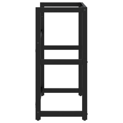 Musta kylpyhuoneen pesualtaan kehys Marcus 59x38x83cm (rauta)