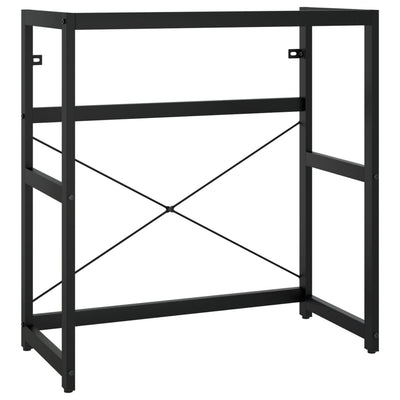 Kylpyhuoneen pesualtaan kehys musta 79x38x83 cm rauta