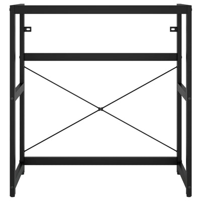 Kylpyhuoneen pesualtaan kehys musta 79x38x83 cm rauta