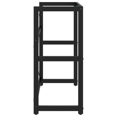Kylpyhuoneen pesualtaan kehys musta 79x38x83 cm rauta
