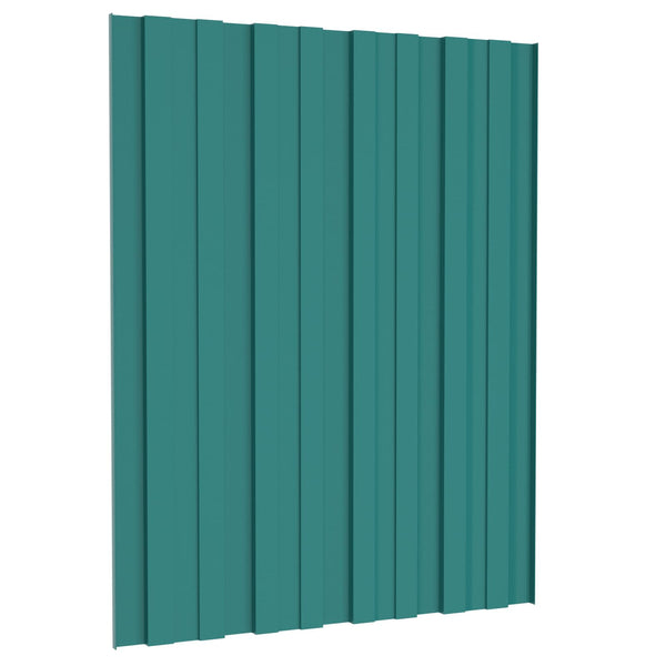 Kattopaneeli 36 kpl Vihreä 60 x 45 cm Galvanoitu teräs