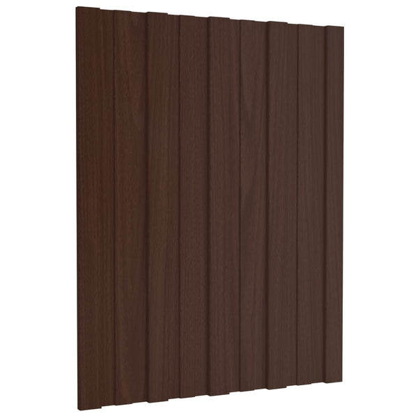 Kattopaneeli 36 kpl Ruskea 60 x 45 cm Galvanoitu teräs