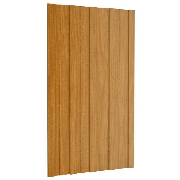 Kattopaneeli 12 kpl Luonnollinen 80 x 45 cm Galvanoitu teräs