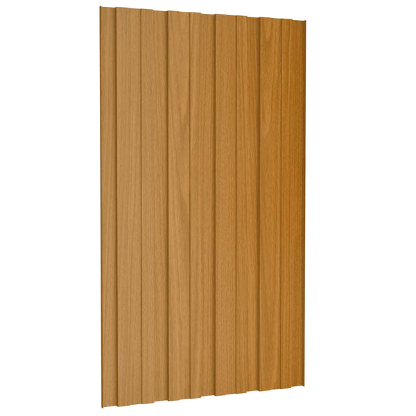 Kattopaneeli 12 kpl Luonnollinen 80 x 45 cm Galvanoitu teräs