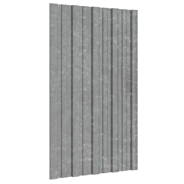 Kattopaneeli 12 kpl Hopea 80 x 45 cm Galvanoitu teräs