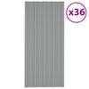 Kattopaneeli 36 kpl Harmaa 100 x 45 cm Galvanoitu teräs