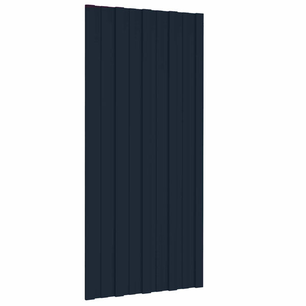 Kattopaneeli 36 kpl Antrasiitti 100 x 45 cm Galvanoitu teräs