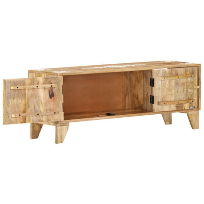 TV-taso 110x30x40 cm täysi mangopuu