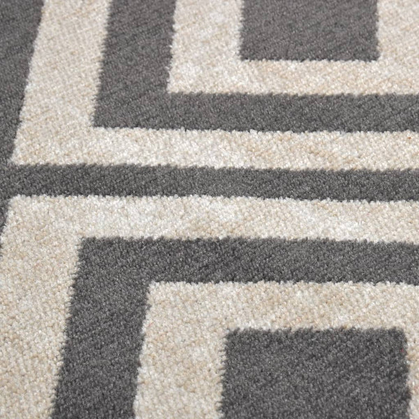 Ulkomatto litteä kudos 80x150 cm vaalea musta ja vaalean beige