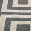 Ulkomatto litteä kudos 100x200 cm vaalea musta ja vaalea beige