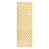 Ulkomatto litteä kudos 80x250 cm keltainen ja beige