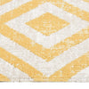 Ulkomatto litteä kudos 80x250 cm keltainen ja beige