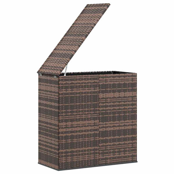 Ruskea puutarhan säilytyslaatikko Craciunes 100x49x103,5cm (pe-rottinki)