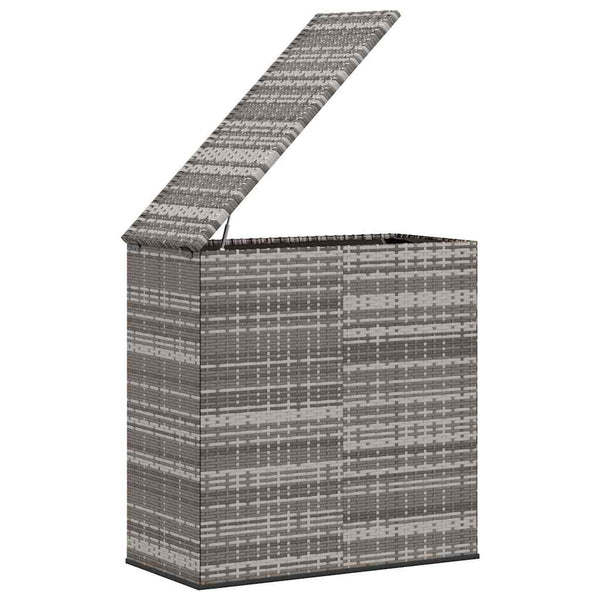 Harmaa puutarhan säilytyslaatikko Craciunes 100x49x103,5cm (pe-rottinki)