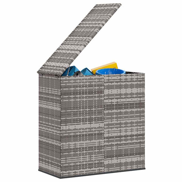 Harmaa puutarhan säilytyslaatikko Craciunes 100x49x103,5cm (pe-rottinki)