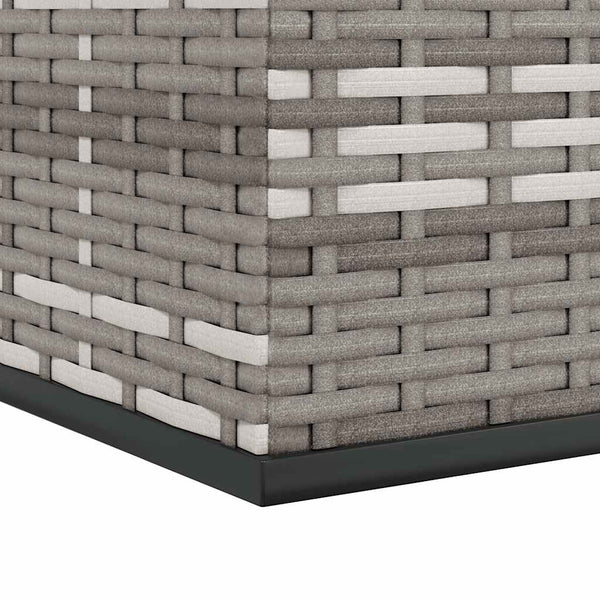 Harmaa puutarhan säilytyslaatikko Craciunes 100x49x103,5cm (pe-rottinki)
