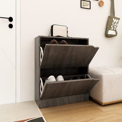 Kenkäkaappi 2 ovella Sonoma-tammi 59x24x74 cm tekninen puu