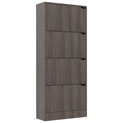 Kenkäkaappi 4 ovella Sonoma-tammi 59x24x136 cm tekninen puu
