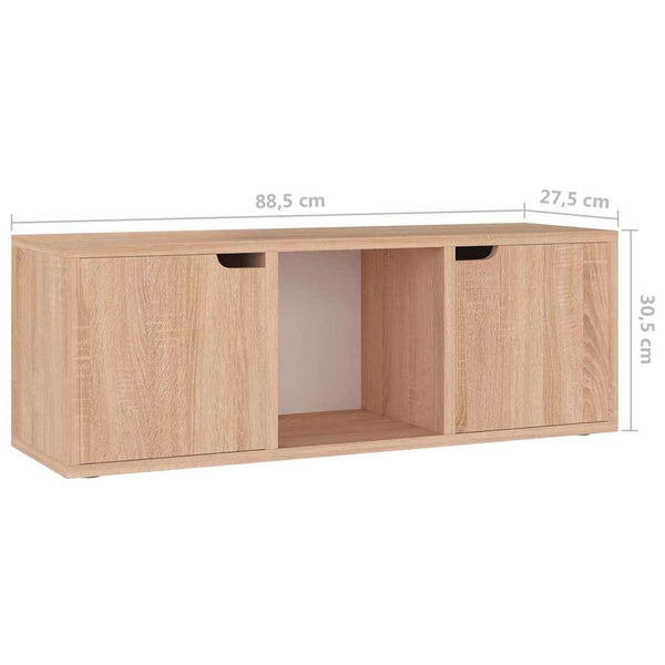 TV-taso Sonoma-tammi 88,5x27,5x30,5 cm tekninen puu