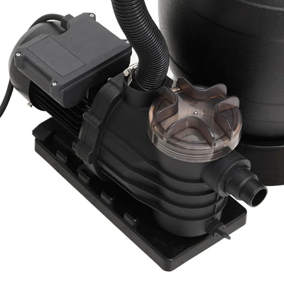 Musta uima-altaan hiekkasuodatin Paolo (esisuodattimella)