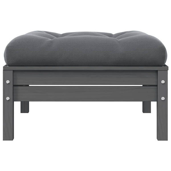 Harmaat puutarhasohva Abood (2-istuttava, tyynyt mänty)