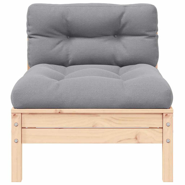 Harmaa puutarhasohvasarja Abood (3-osainen, tyynyillä, mänty)