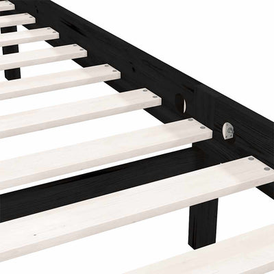 Musta sängynrunko Tomas 200x200cm (mänty)