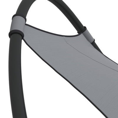 Harmaa keinuva aurinkotuoli pyörillä Arcturus (teräs ja textilene)