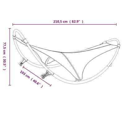 Kerma keinuva aurinkotuoli pyörillä Arcturus (teräs ja textilene)