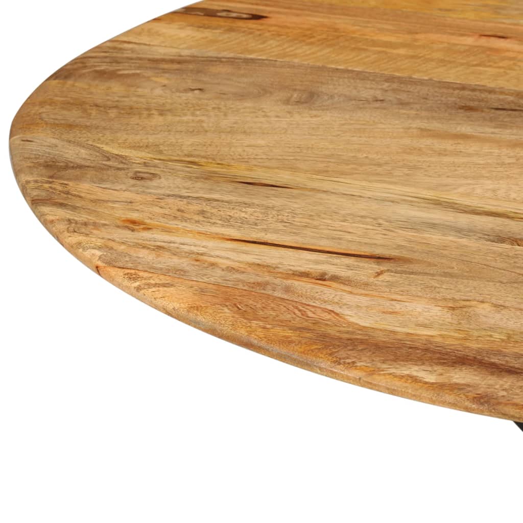 Ruokapöytä Lully Ø110x78cm (mangopuu ja teräs)