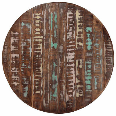 Ruokapöytä Lully Ø110x78cm (kierrätetty täyspuu ja teräs)